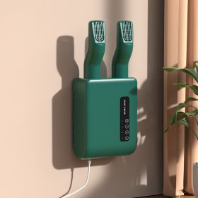 Boots Shoes Dryer Deodorizer with Heat Dehumidifier Device Foot Warmer Heater for Home Adjustable Portable Electric Shoe Dryer (Color: Green, Plug Type: US)