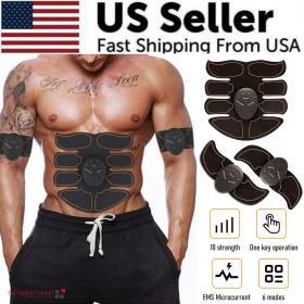 EMS Abdominal Muscle Toning Trainer ABS Stimulator Toner Fitness Binder Gym Belt (Trainer: Abs + Arms)