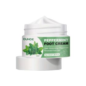 OUHOE Peppermint Foot Cream, Repair The Foot Prevent Weather-Shack Desquamate Cracked Heels Moisturize Foot Care Cream (Option: 30ml-50g-1.97*1.3inch)